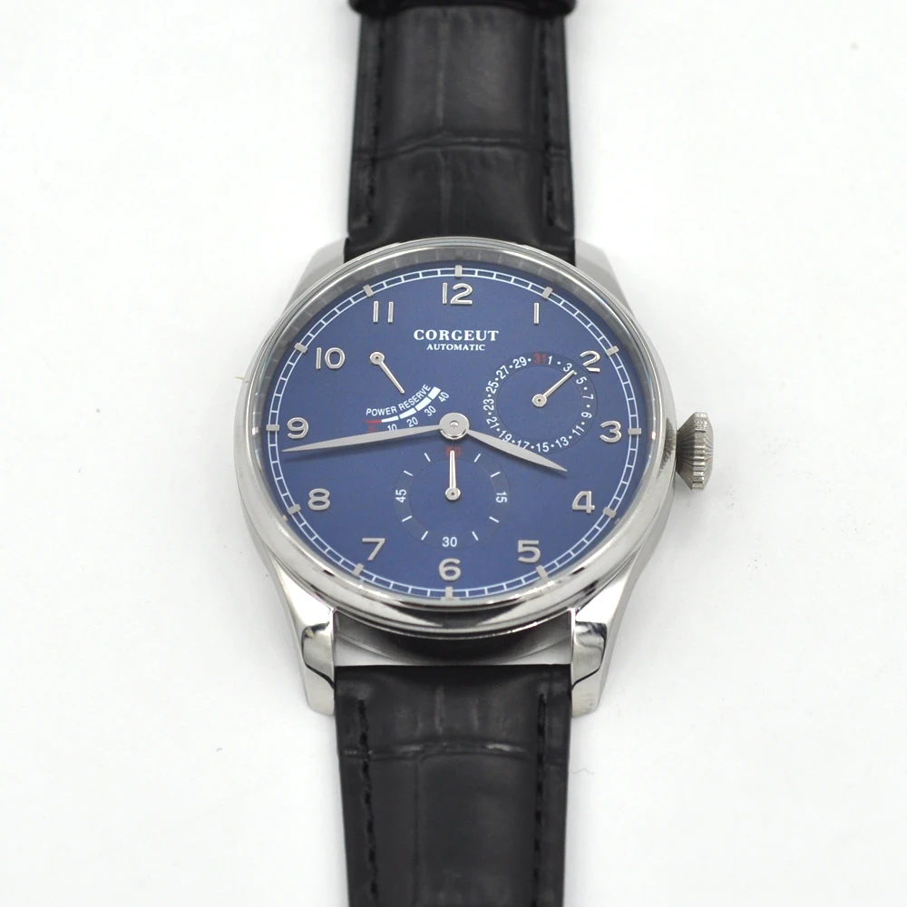 Corgeut 2020 Новые Мужские автоматические механические стальные чехол с синим