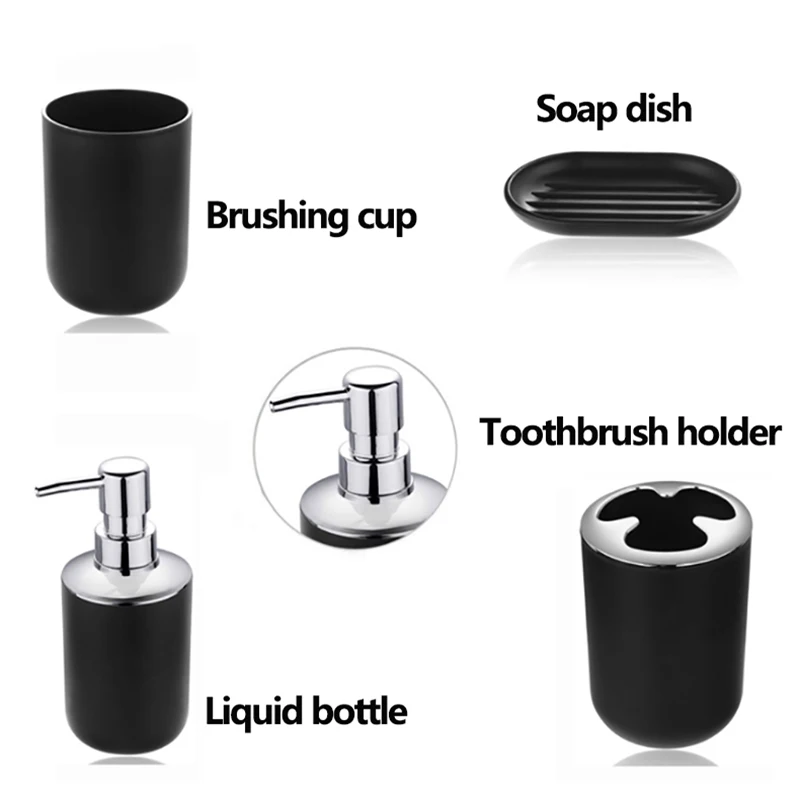 6 шт. пластиковые аксессуары для ванной комнаты Набор держатель зубных щеток мыло