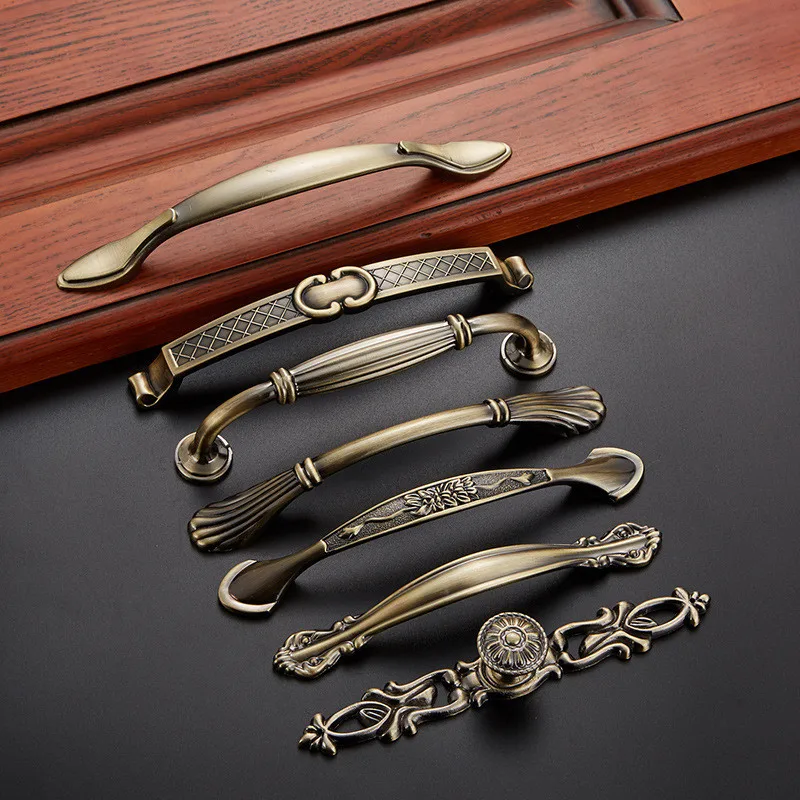 

European Furniture Handle Antique Handle Knob Kitchen Cabinet Handle Drawer Handle Pulls Zinc Alloy Cupboard Handles Hardware