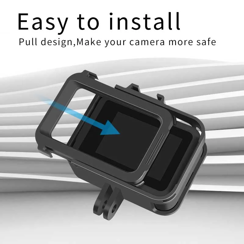 Рамка для GoPro аксессуары Hero 8 защитная рамка чехол видеокамеры корпус Hero8 черная