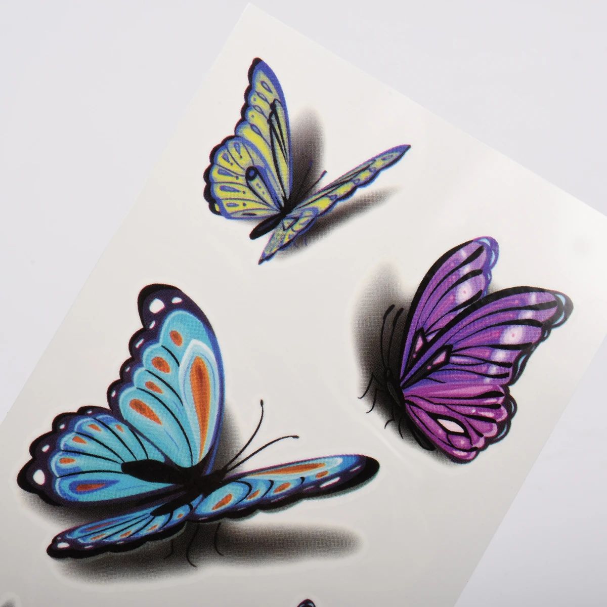 2PCS 3D Butterfly Tattoo Sticker Waterproof Small Neck Hand Arm Shoulder Fake Temporary | Красота и здоровье
