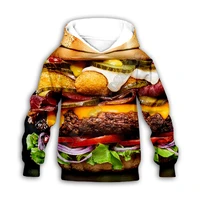 delicious food hamburger 3d printed hoodies family suit tshirt zipper pullover kids suit sweatshirt tracksuitpant shorts