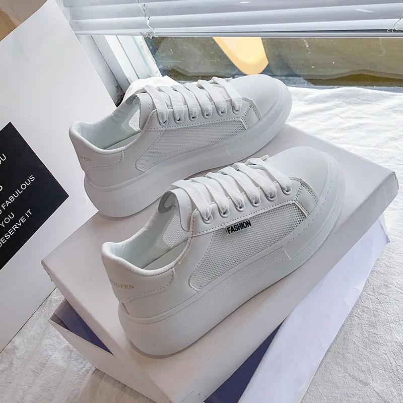 

Mesh breathable ins small white shoes women 2021 summer new leisure student thick soled shoes fashion 6610