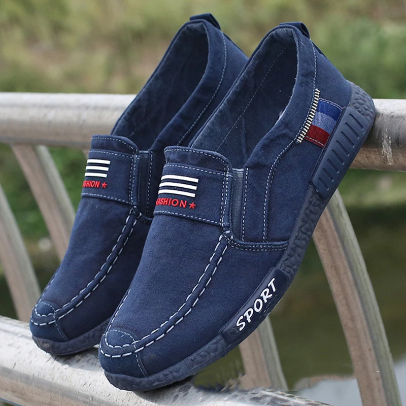 

2020 men sneakers flat men canvas shoes Spring Denim shoes Breathable Casual Shoes Loafers Chaussure Homme big size 38 - 46 fgb6
