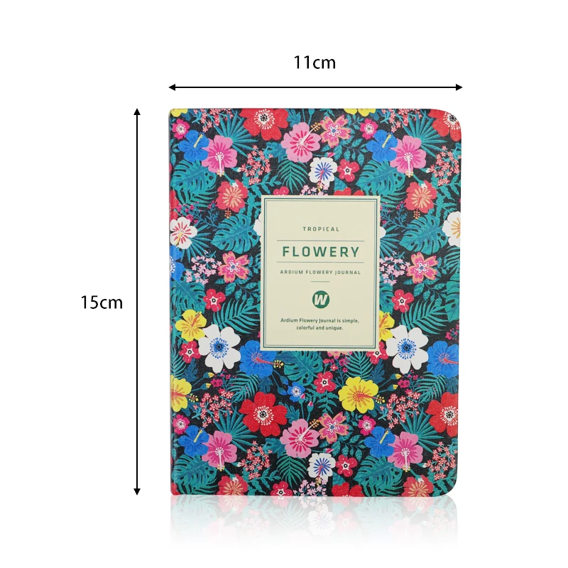 

New Cute PU Leather Floral Flower Schedule Book Diary Weekly Planner Notebook School Office Supplies Kawaii Stationery Girl Gift