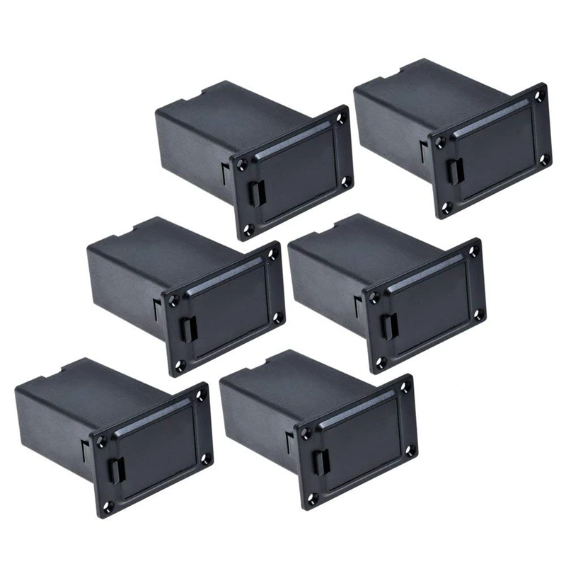 

Promotion--6pcs Black 9v Battery Holder/case/box Compartment Cover Case Guitar&bass Pickup