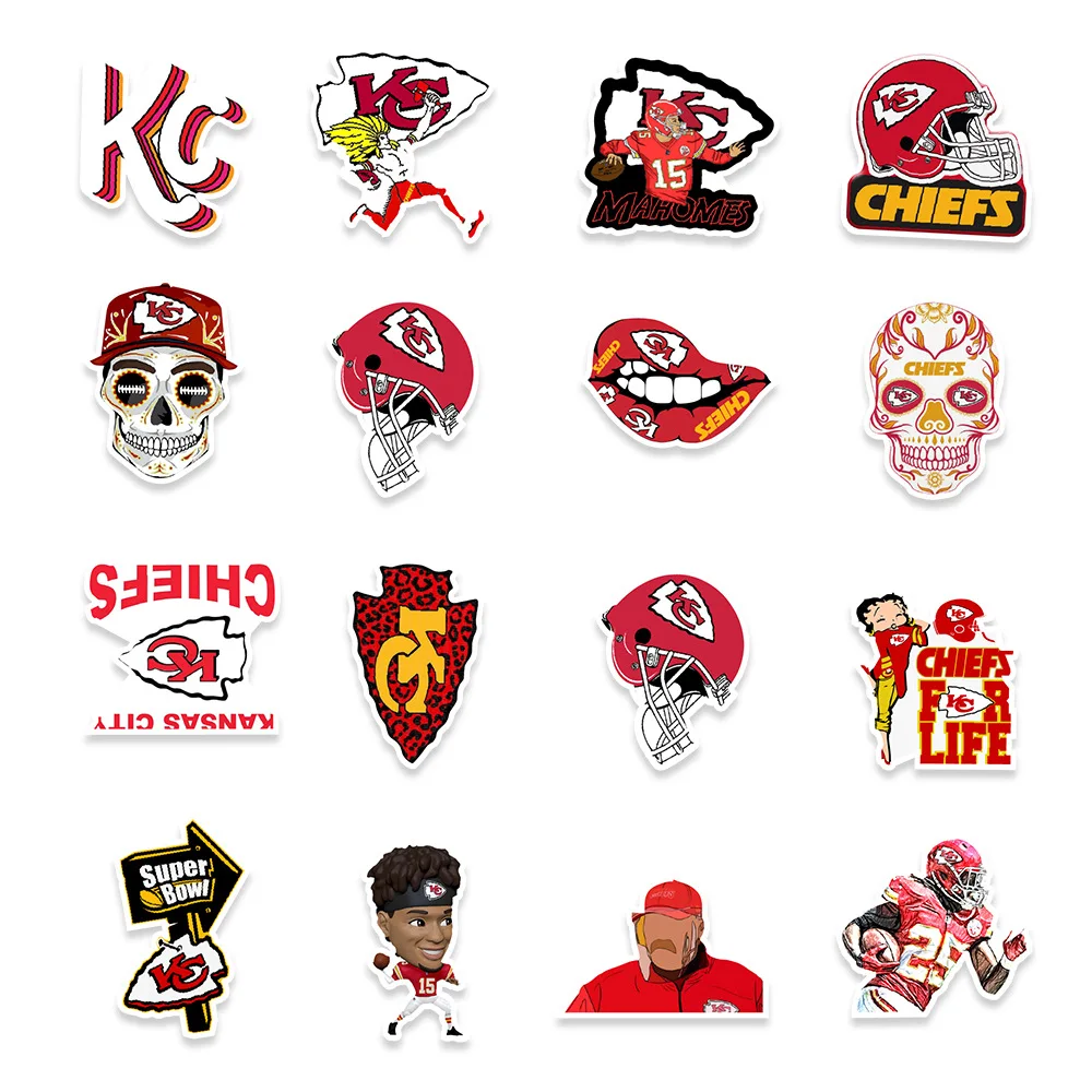 

10/50pcs Funny Car Stickers and Decals for Kansas City Chiefs Sheep Graphics for Motorcycle Laptop JDM VAN Car
