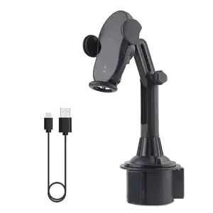 universal car qi 15w wireless charger cup mobile phone holder in car mount automatic infrared smart sensor clamping mount free global shipping