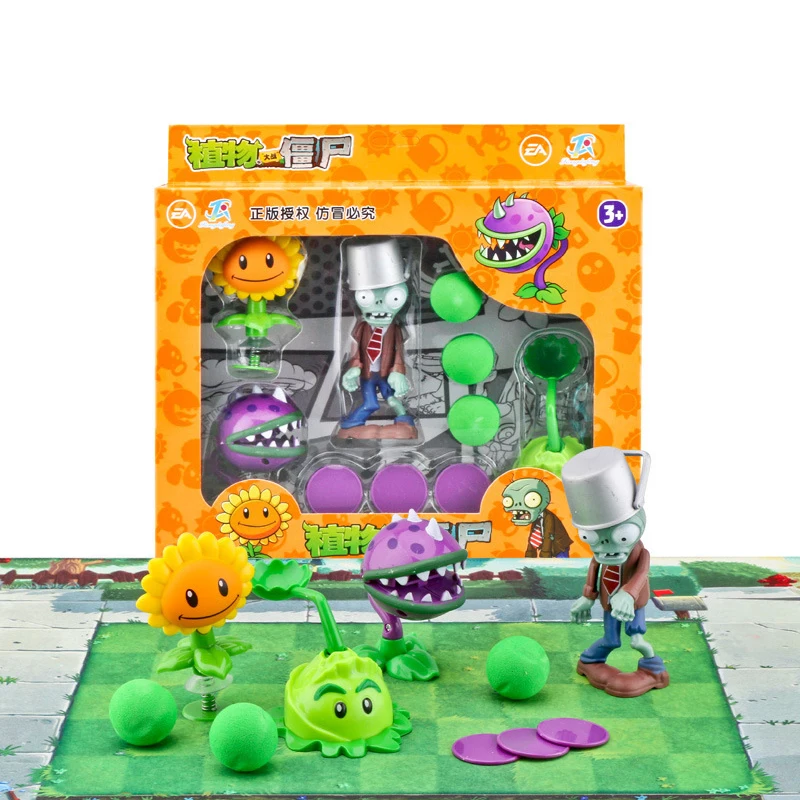 4 шт./лот фигурки Растения против Зомби игрушки экшн кукол с извлечением