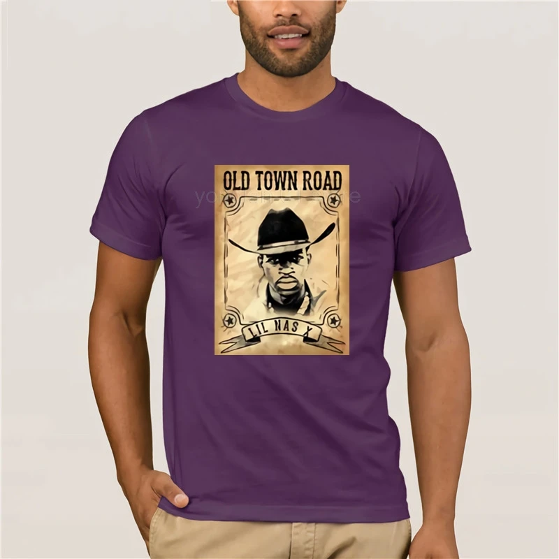 

Fashion 100% Cotton T Shirt summer personality old town road t shirt Street Short Sleeve round neck cool mens T-shirt