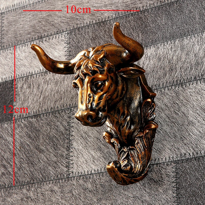 statue hanger 3 Статуя для дома, декоративные аксессуары 34x28x14 см, винтажная голова антилопы, абстрактная скульптура, Декор стены комнаты, статуи головы оленя из смолы - Цвет: statue hanger 3