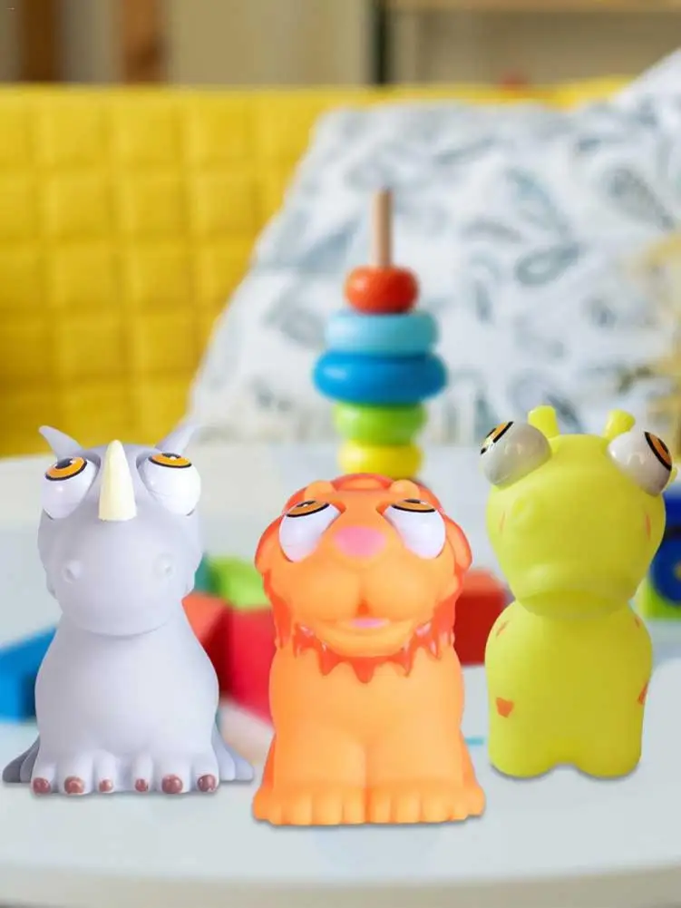 

1 PCS Random Style Extrusion Animal Lovely Appearance Squeeze Toy Decompression And Venting Bursting Eyes Toy