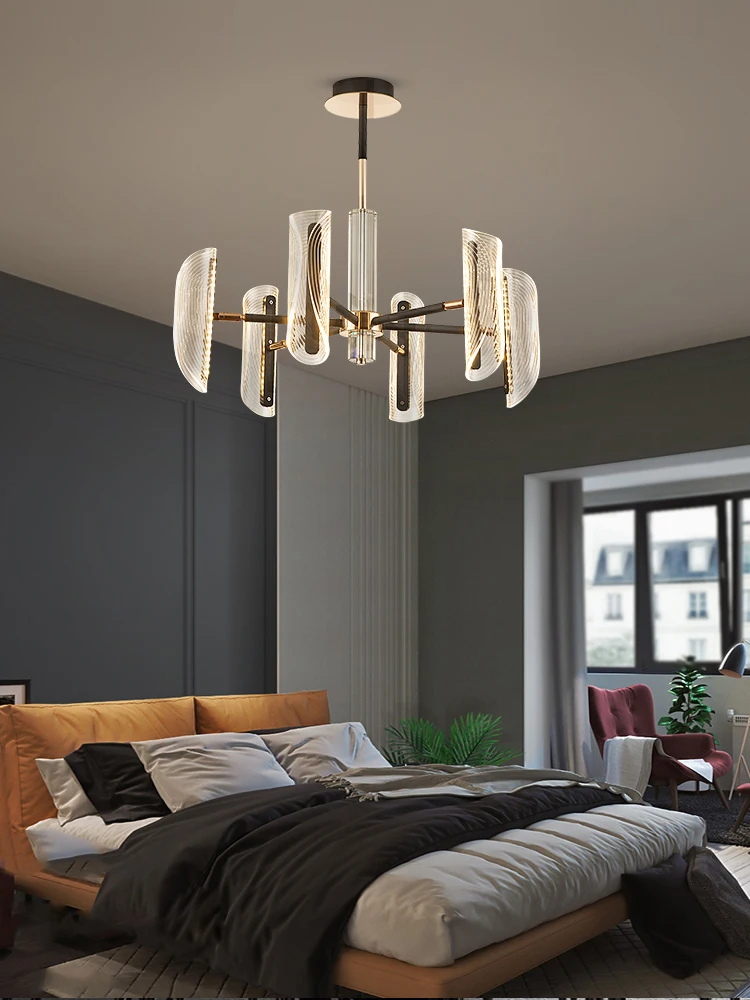 Lustre Led Vintage Au Design Moderne Lustre Noir Pour Chambre A Coucher Salon Restaurant Cafe Decoration Interieure 35 Off