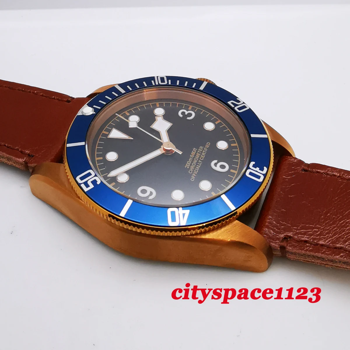 Corgeut 41 мм Мужские часы с сапфировым стеклом световой стерильные циферблат