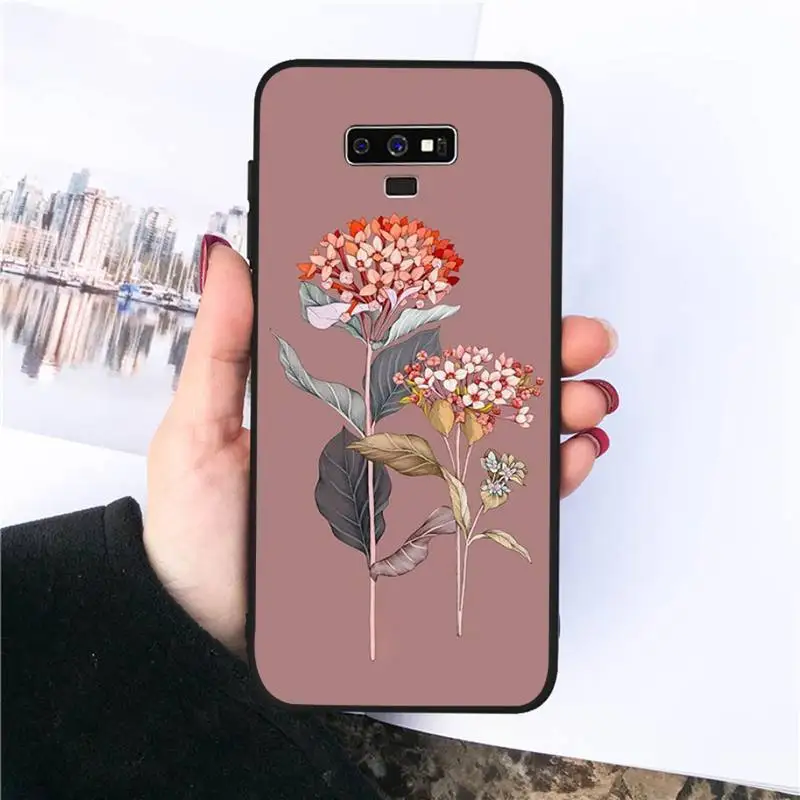 

Aesthetic Flower Art Phone Case For Samsung S20 Ultra S7 edge S8 S9 S10 plus note9 10 20 A50 51 71