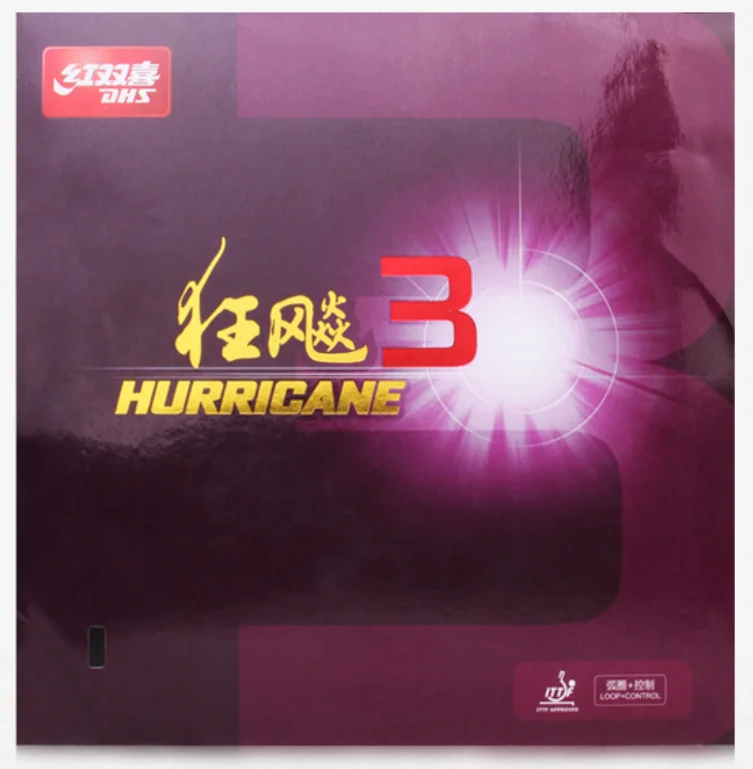 Оригинальная клейкая резинка для настольного тенниса DHS Hurricane 3/Резина пинг понга
