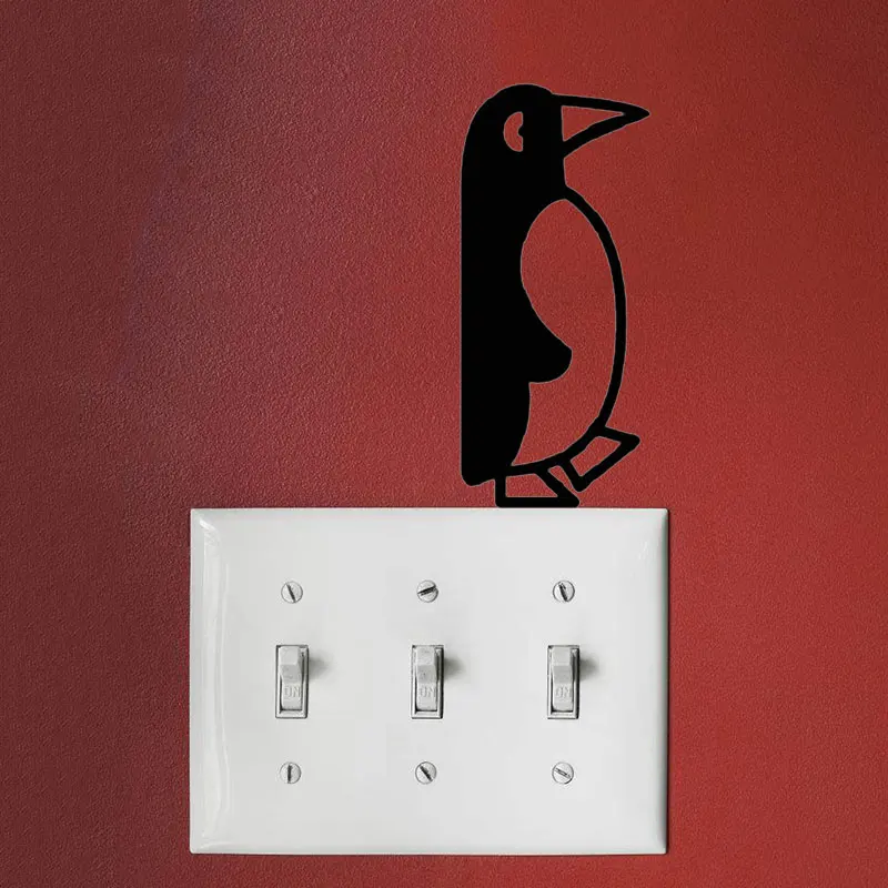 Наклейки на розетку с пингвином наклейки стену милые Мультяшные украшения