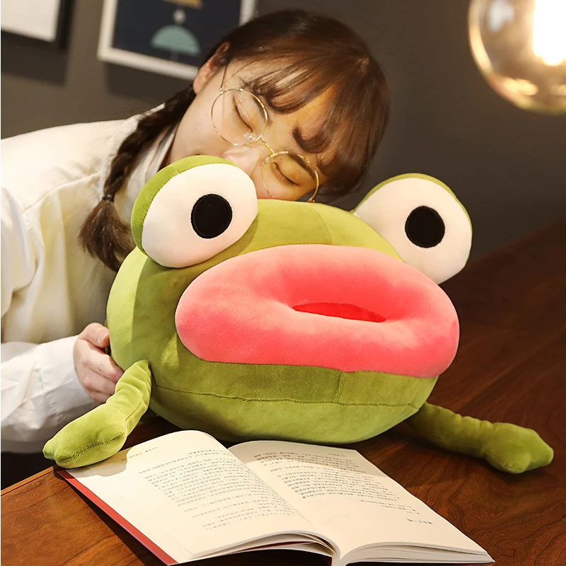 

35/45/55cm Original Red lips Frog Plush Dolls Cartoon Funny Forg Stuffed Animal Toy Soft Pillow Girls Birthday Gift For Kids
