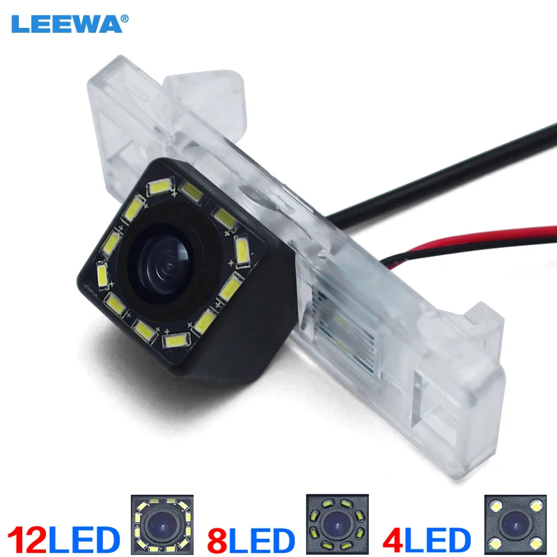 Автомобильная камера заднего вида LEEWA с 4 светодиодами/8 светодиодами/12