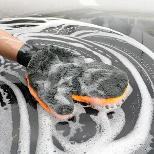 1 шт. перчатки для мойки автомобилей плотной микрофибры автомобиль мотоцикл моющие средства сильное всасывание щетка с подробным описанием инструмент Полотенца двойная сторона