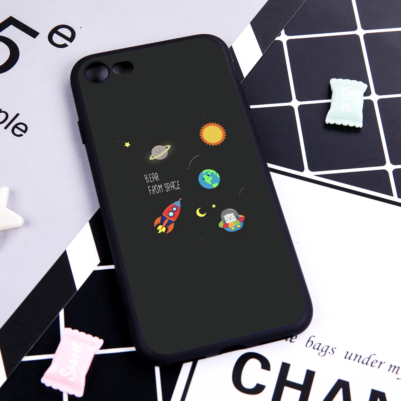 Cute Soft Planet Phone Case For iPhone 6 6s XS MAX XR X 8 Plus Matte Silicone Back Cover Gift Lover |