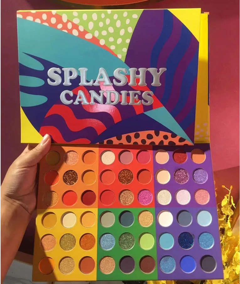 Яркие тени для век макияж 54 Цвета матовые и мерцающие Пудра Палитра Косметика 6