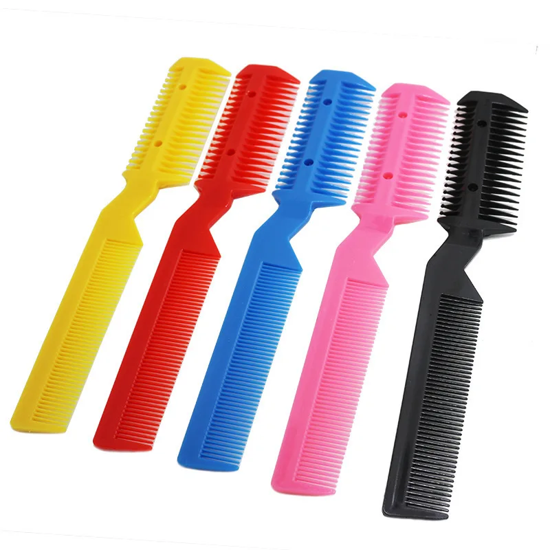 

Color Plastic Hair Cutting Comb Hair Thinning Comb Household Ladies Hair Bangs Trimmer Cutting Comb