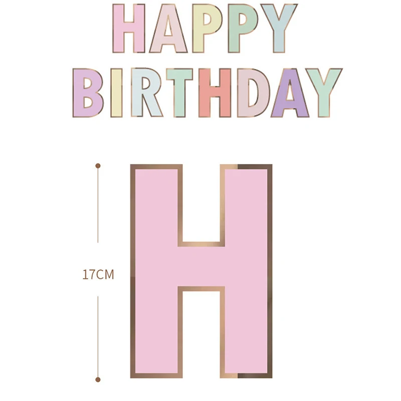 Macarons с днем рождения наклейка для вечевечерние декоративные буквы гирлянда