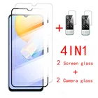 Защитное стекло 4 в 1 для Vivo Y31, защитная пленка для экрана и объектива камеры VivoY31 Vi vo Y 31 31Y 6,58 дюйма