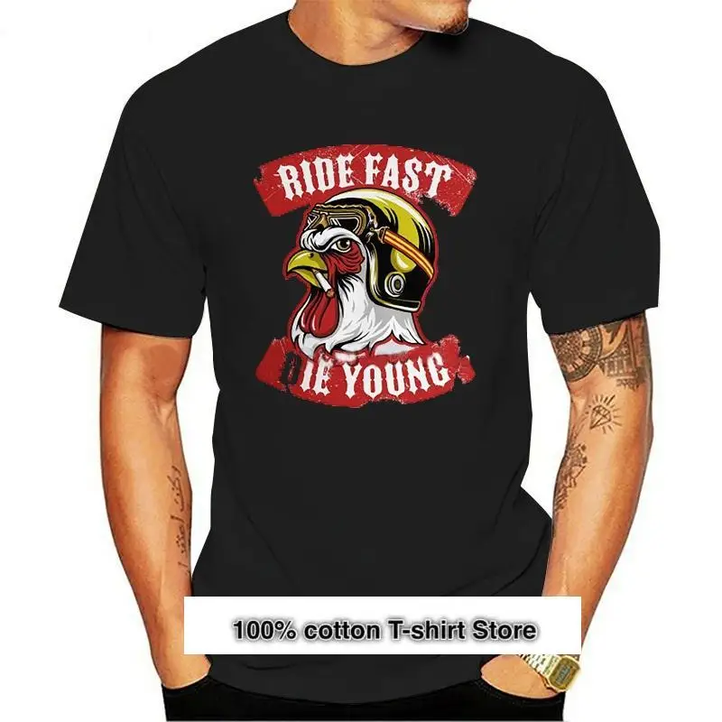 

Rooster Wearing-Camiseta Vintage para motocicleta, camiseta para bicicleta, casco de Superbike