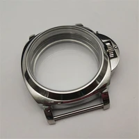 44mm watch case for eta64976498 for st36 watch movement stainless steel silver shell