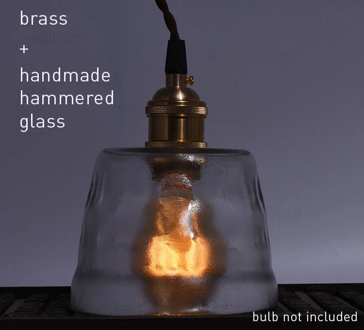 pendant lamp fixture Медная Подвесная лампа из кованого стекла ручной работы из прессованного матового стекла для ресторана отеля столовой кафе бара латунный подвесной светильник - Цвет корпуса: pendant lamp fixture