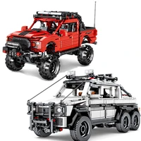 city pull back high tech off road racing car building blocks creative mechanical supercar vehicle brick toys for kids boy gifts