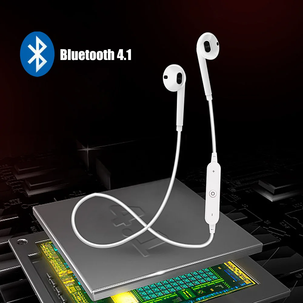 Спортивные Bluetooth наушники S6 беспроводная гарнитура музыкальные с микрофоном для