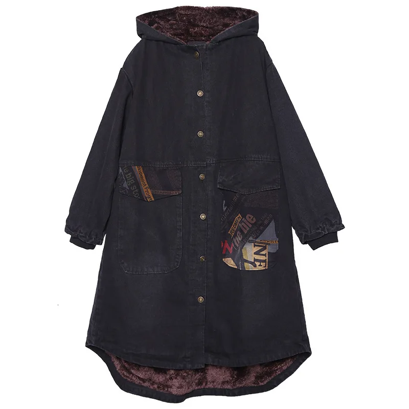 Женская длинная Парка Max LuLu теплая куртка с капюшоном в Корейском стиле стеганое