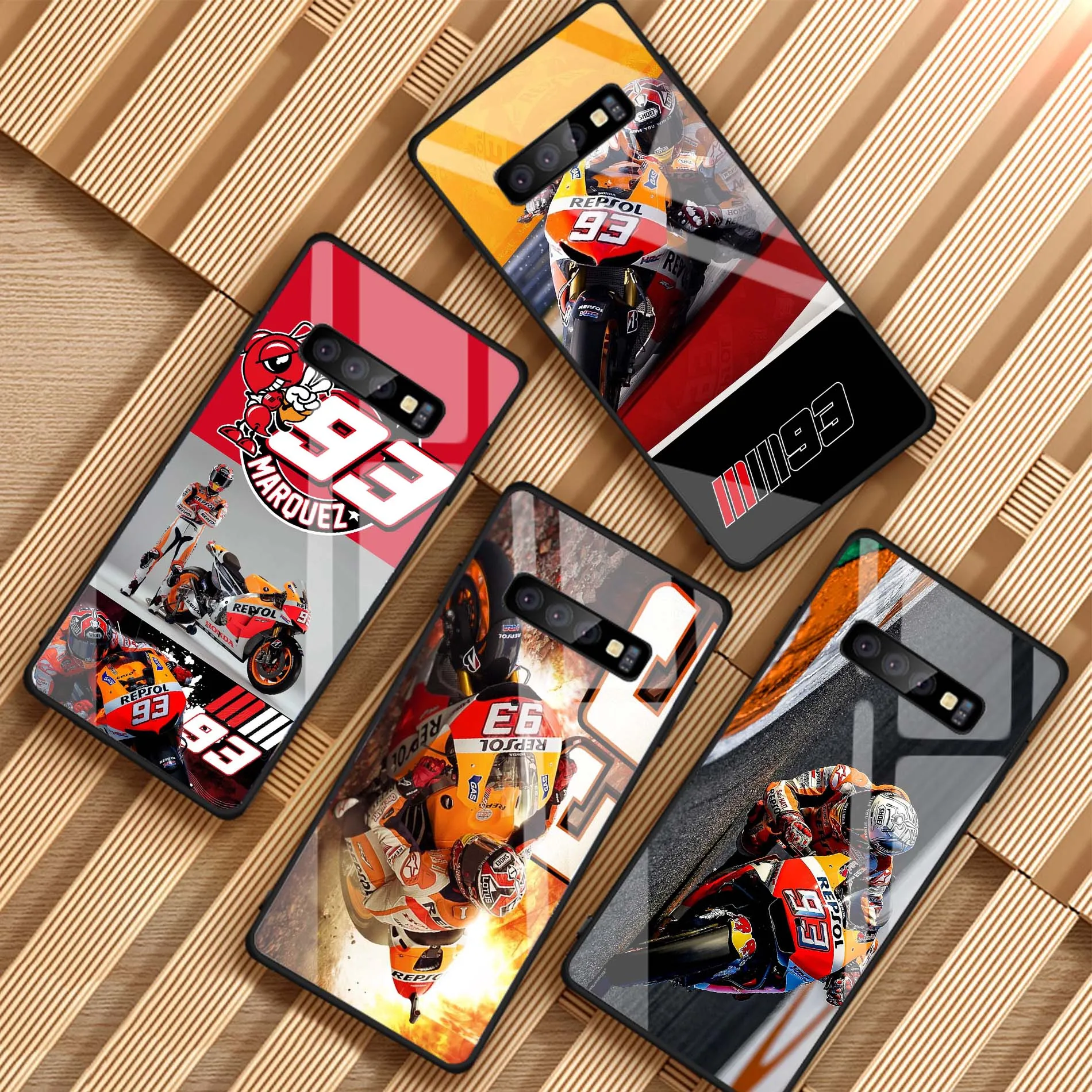 2018 2019 Марк Маркес Moto Gp 93 чехол для телефона из закаленного стекла Samsung Galaxy A6 A6S A8 J6 J8