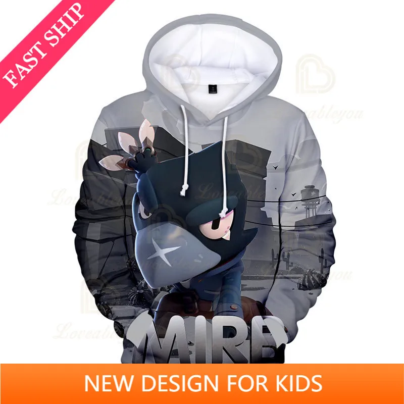 

Anime Star Hoodie Birthday Gift POCO Browlings Boys Girls 3D PRIMO MORTIS Thin Hoodie Crow Spike MAX Shelly Hoodie Kids Game