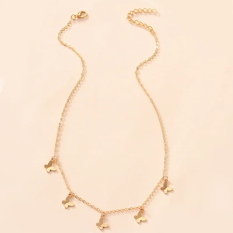 Женское Ожерелье-бабочка 1 шт. изящное колье до ключиц в виде животного из золота