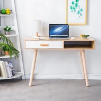 wood computer desk laptop desk writing table study desk with 1 drawers office furniture home pc laptop workstation hwc