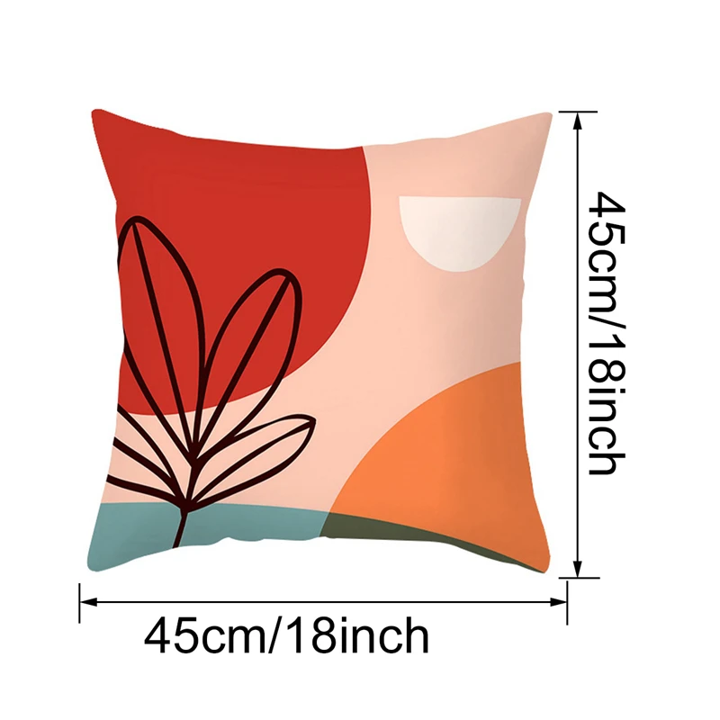 

45x45cm Morandi Leaf Petals Decorative Pillow Cushion Covers Polyester Throw Pillow Car Bed Room Home Decoration Cuscini