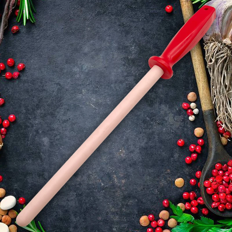 

10'' inch Professional Chef Honing Steel For Kitchen Knife Ceramic material Knife Sharpener Rod Sharpening Stick musat