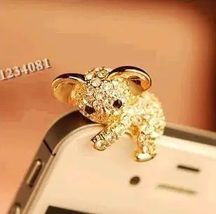 fashion style cute koala design mobile phone ear cap dust plug for smart phone cute phone accessories free global shipping