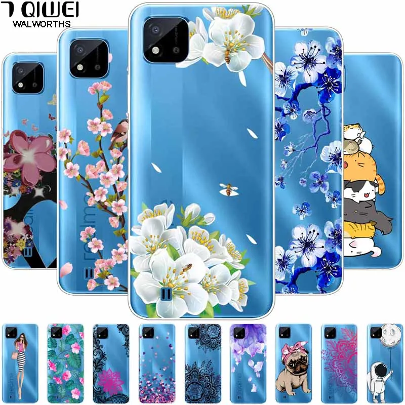 for realme c11 2021 case clear soft tpu silicone phone cover for realme c11 2020 back cases transparent bumper realmec11 c 11 free global shipping