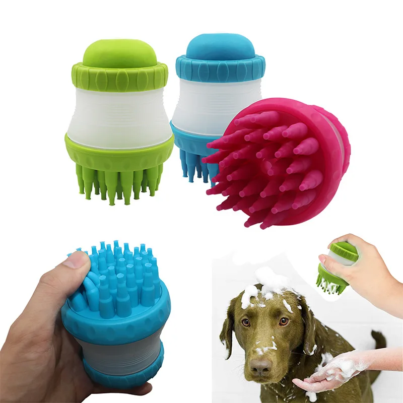 

Щетка силиконовая для мытья домашних животных, массажная расческа для кошек и собак, принадлежности для ухода за питомцами