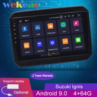 wekeao touch screen 9 1 din android 9 0 car dvd player car radio automotivo for suzuki ignis android auto gps navigation 2016
