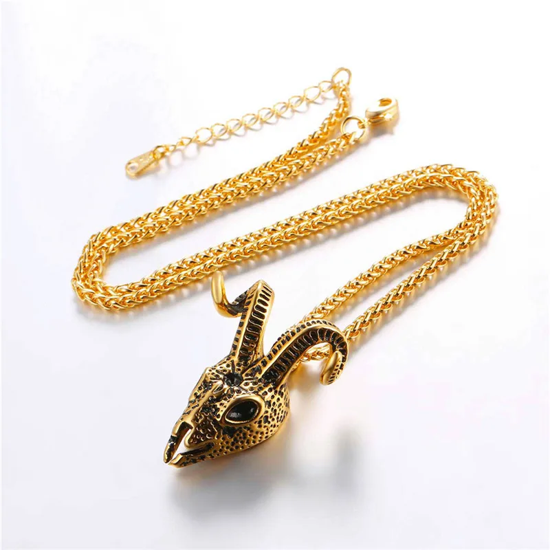 Collare Antelope/подвеска в виде головы козы из нержавеющей стали 316L украшения стиле
