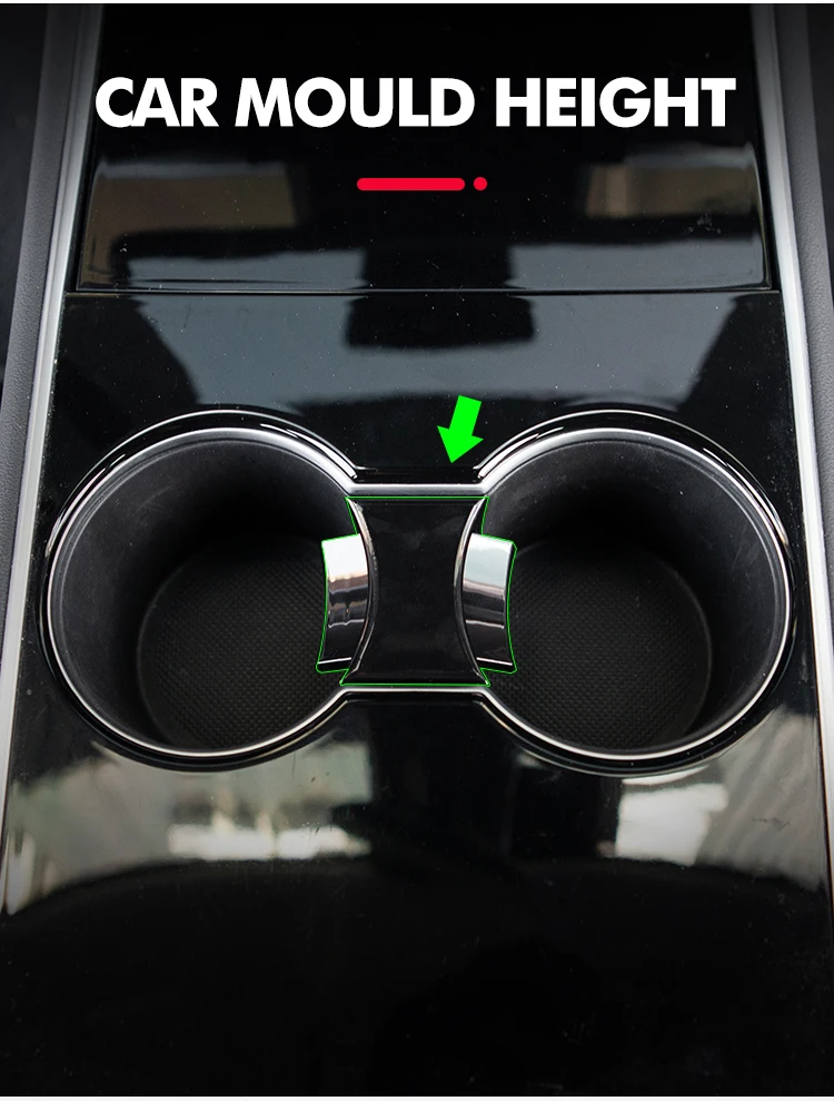 

Car Cup Drinks Holder Limiter Water Cup Slot Anti Slip Clip For Tesla Model 3 2017 2018 2019 2020