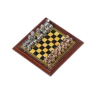 classic mini chess set zinc alloy chess model pieces chessboard chess game set