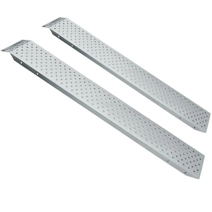 

A pair of foldable perforated non-slip loading and unloading ramp steel 400kg