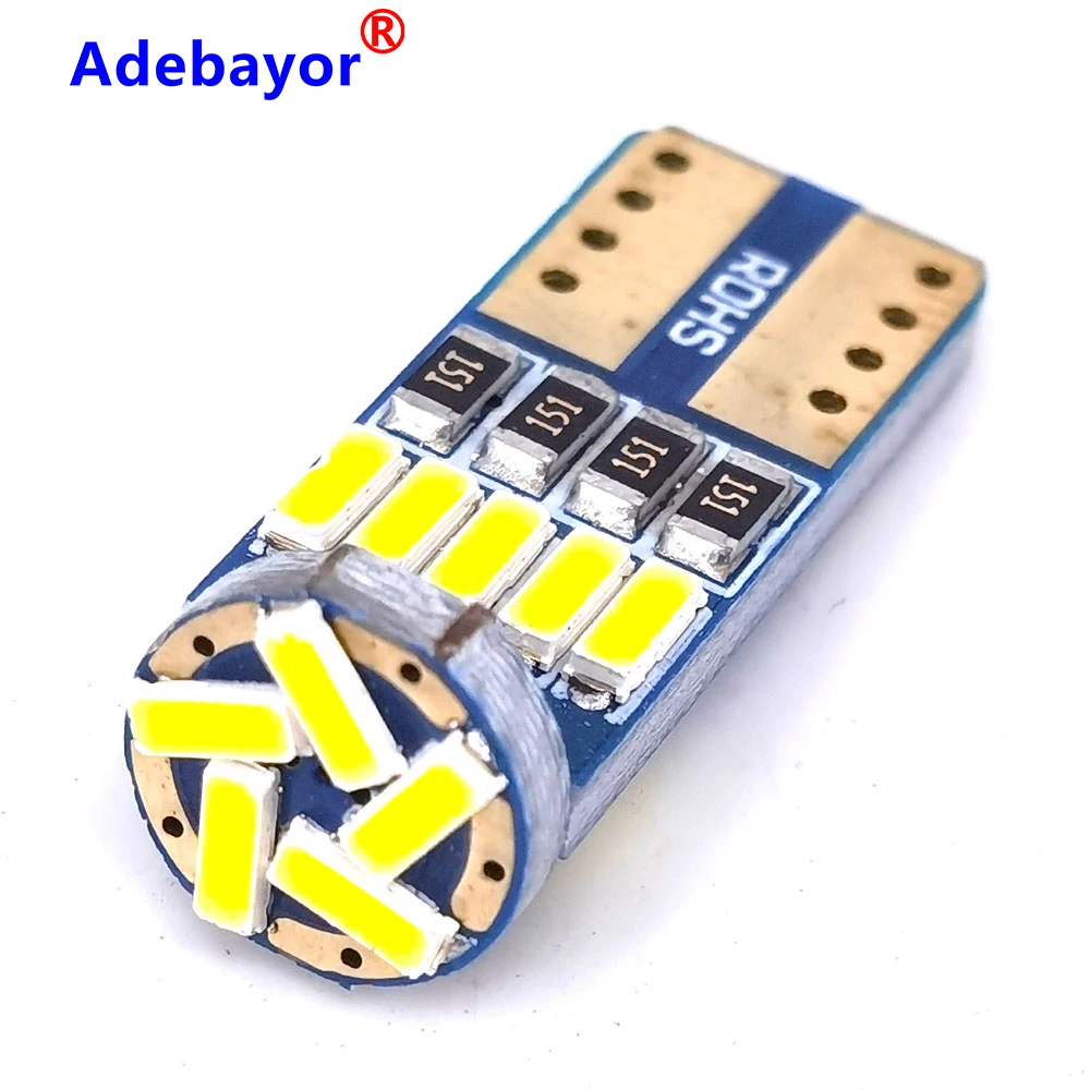 100 шт. T10 15 SMD 4014 светодиодные чипы W5W 194 стайлинга автомобилей клиновидные боковые